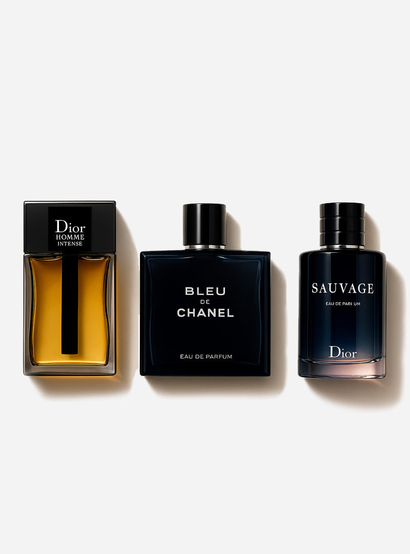 Zestaw 3 perfum: Sauvage Dior, Bleu de Chanel, Dior Homme Intense 100ml