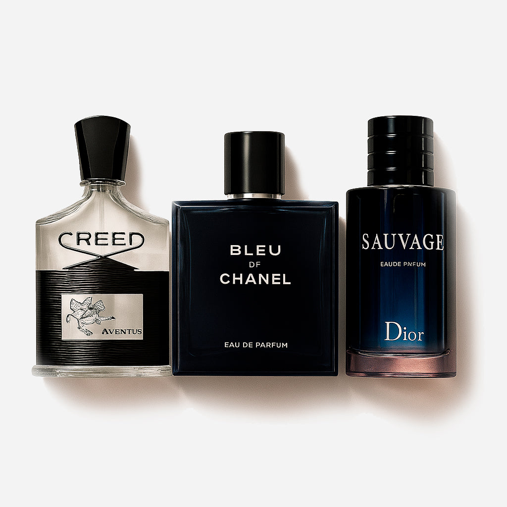 Zestaw 3 perfum: Creed AVENTUS, BLEU DE CHANEL, Dior SAUVAGE 100ml