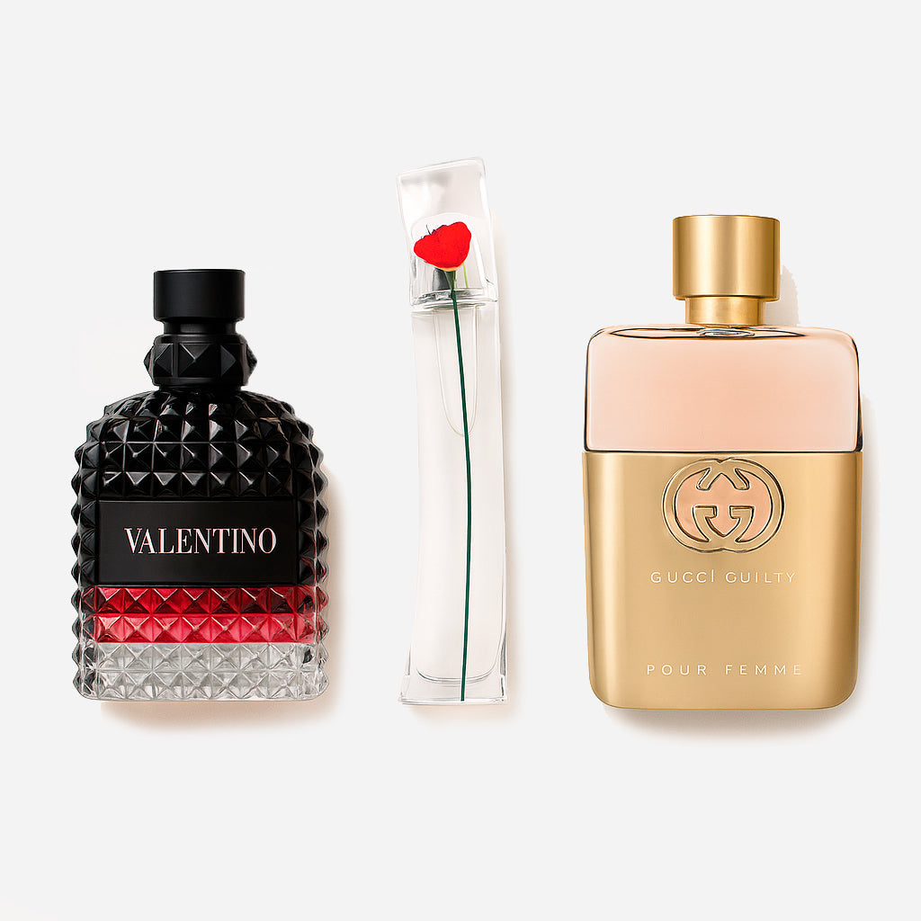 Zestaw 3 perfum: 3 Gucci Guilt, Valentini Intense, Flower Kenzo 100ml