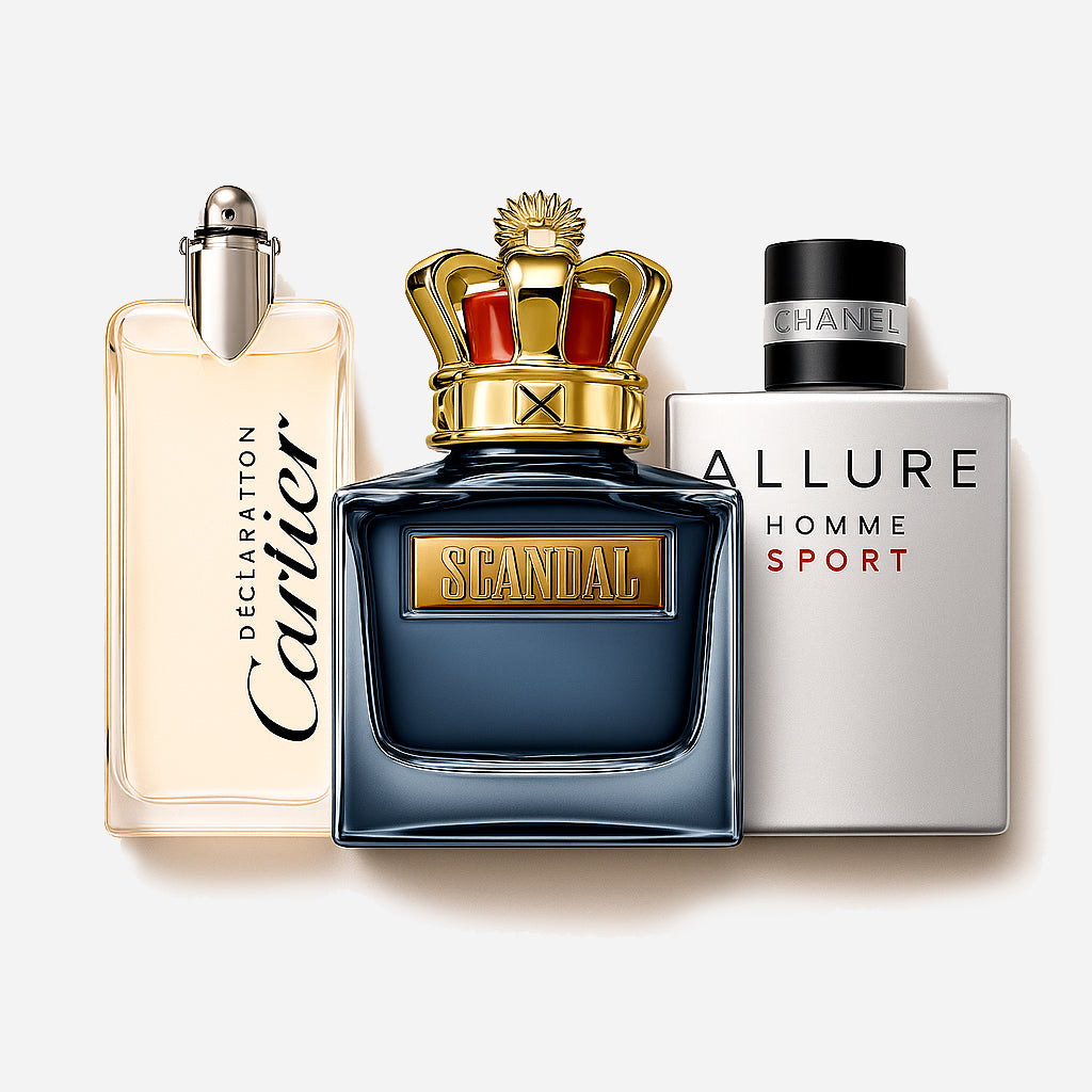 Zestaw 3 perfum: Allure Homme Sports, Jean Paul Gaultier Scandal, Cartier Declaration 100ml